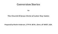 R969 Conversion Stories to LDS R969 Conversion Stories to LDS